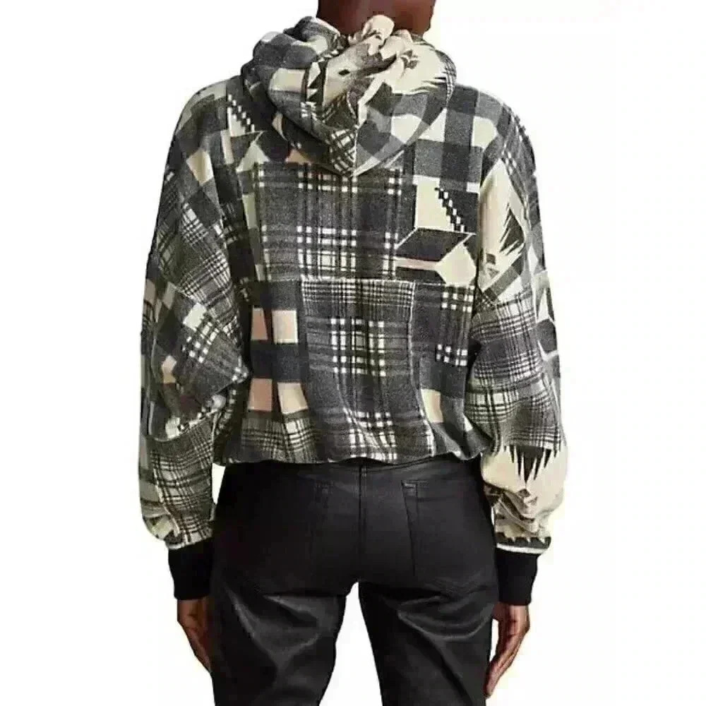 NEW! Polo Ralph Lauren Women's S Fleece Patchwork Hoodie NWT $168 - Picture 4 of 4
